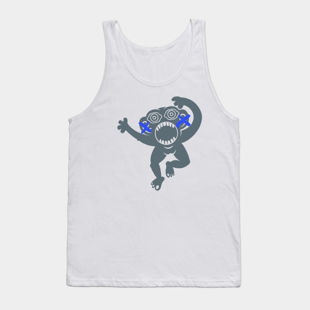 monkey Lovers Vibrant Artists String Tank Top by V A X